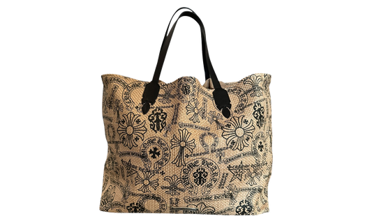 Miami Exclusive Stencil Beach Tote Bag "Beige & Black" CHRM2003