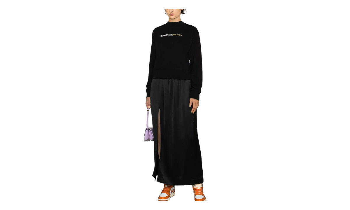 Sunset Fitted Crewneck WMNS "Black / White" PWBA016F23FLE0011001
