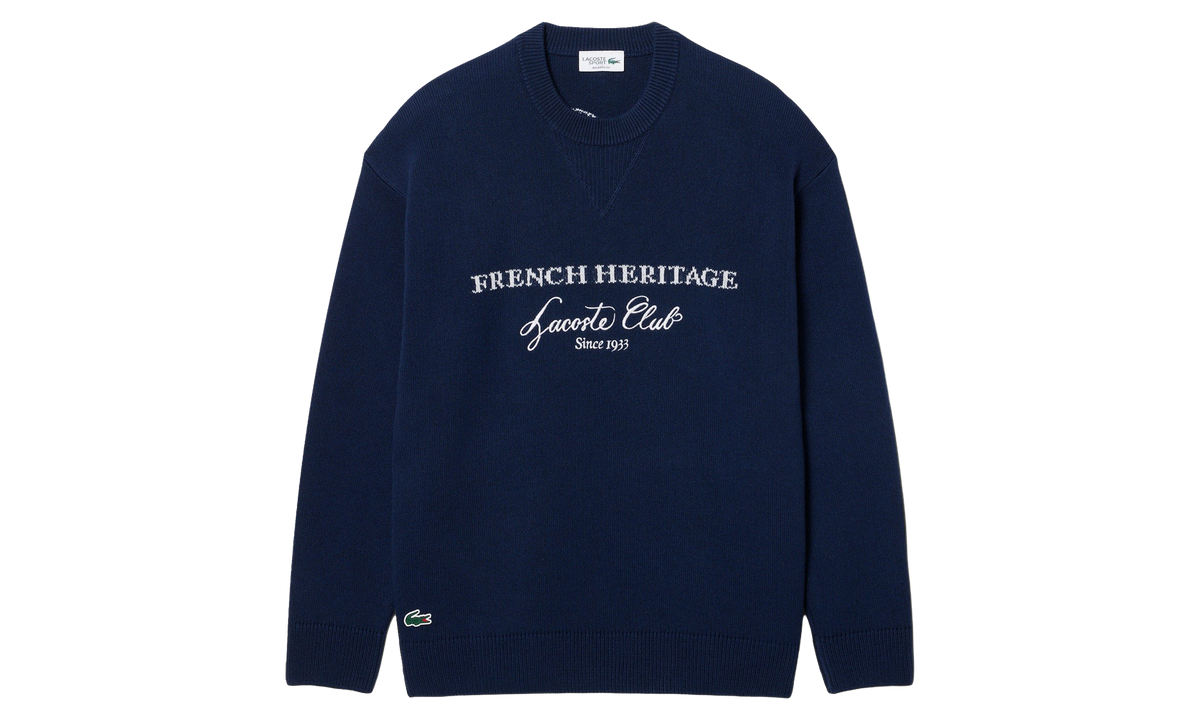 Wool Blend CreNeck Tennis Heritage Sweater "Blue" AH6931-51-166