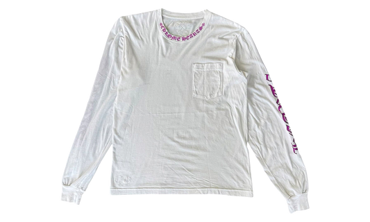Neck Logo Longsleeve T-Shirt "White & Purple" CHRM1997