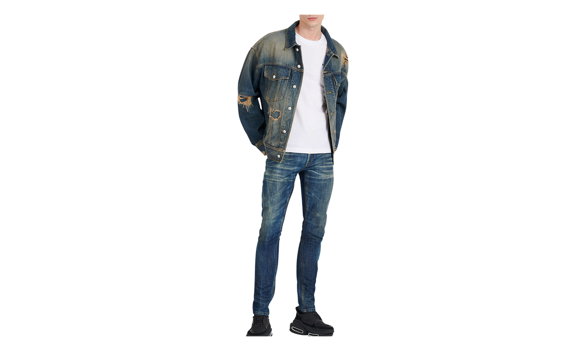 Stonewash Slim Jeans "Blue" YH1MG000DC286FF