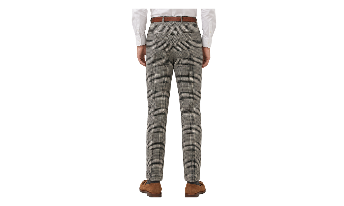 Wool Checked Trousers "Grey" BRUN2687