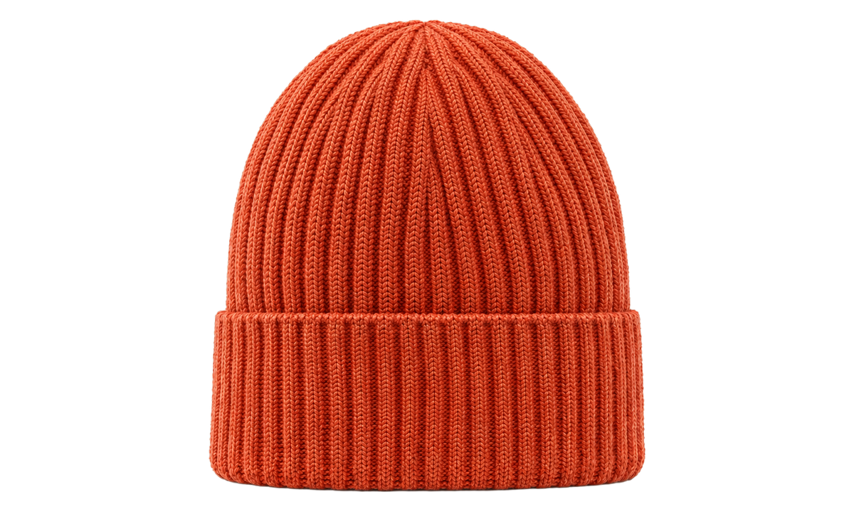 Wool Ribbed Knit Hat "Carrot" BRUN2619