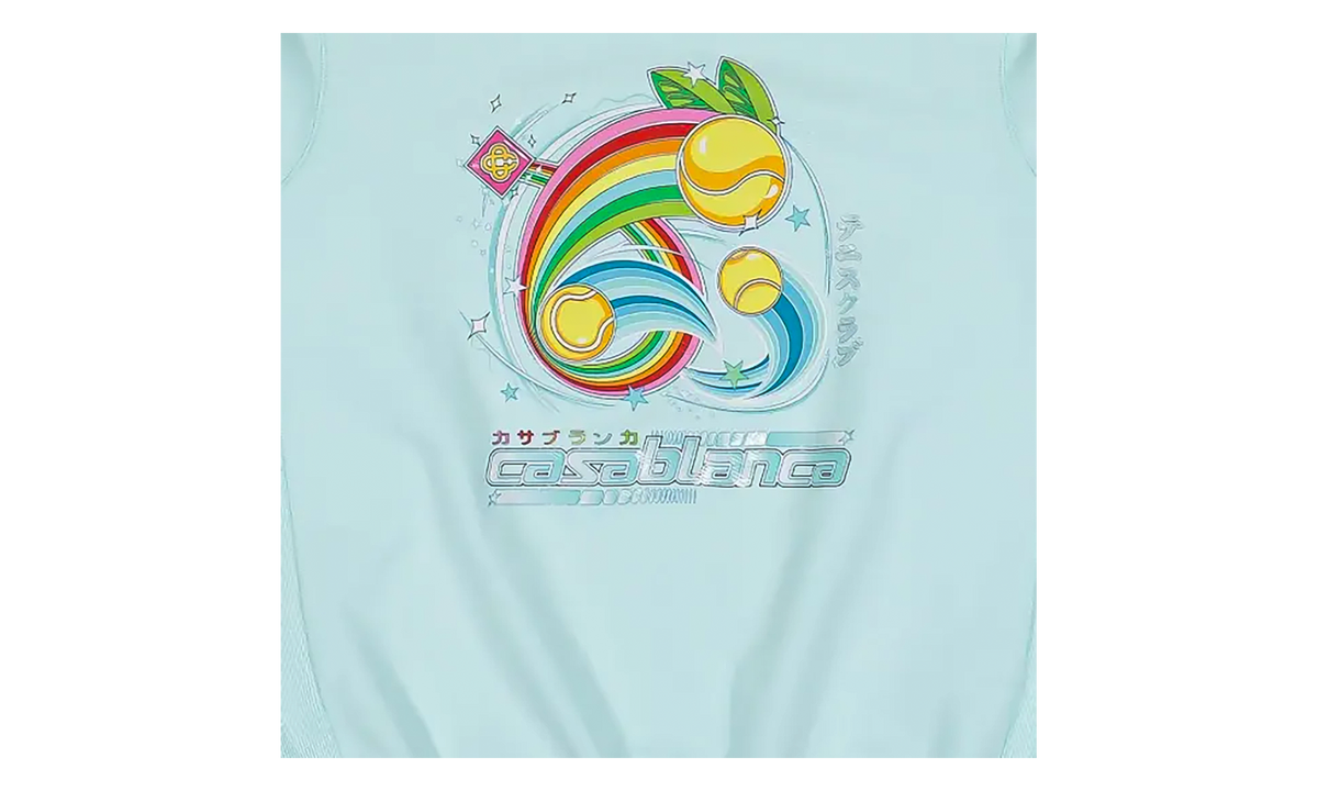 Manga Tennis Ball Printed Sweatshirt "Blue" M AW25 JTP 293 01