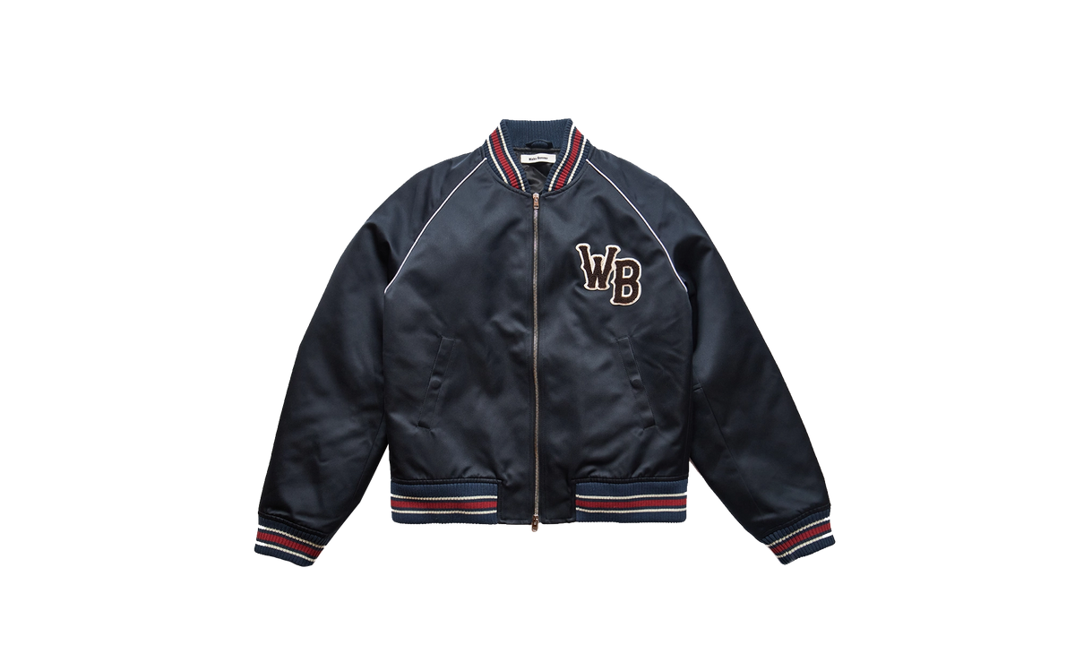 Wales Bonner Marvel Satin Bomber Jacket Navy "NAVY" MA24JA05PL035970