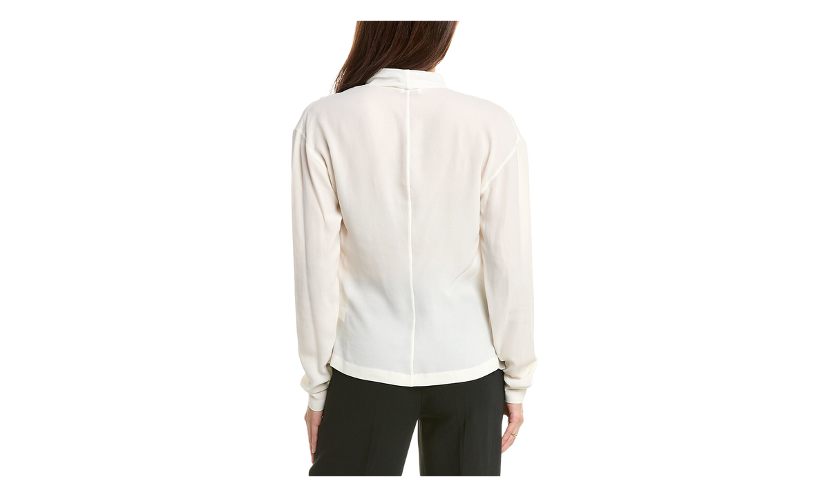 Draped Long Sleeve Blouse WMNS "Cream" BRUN2769