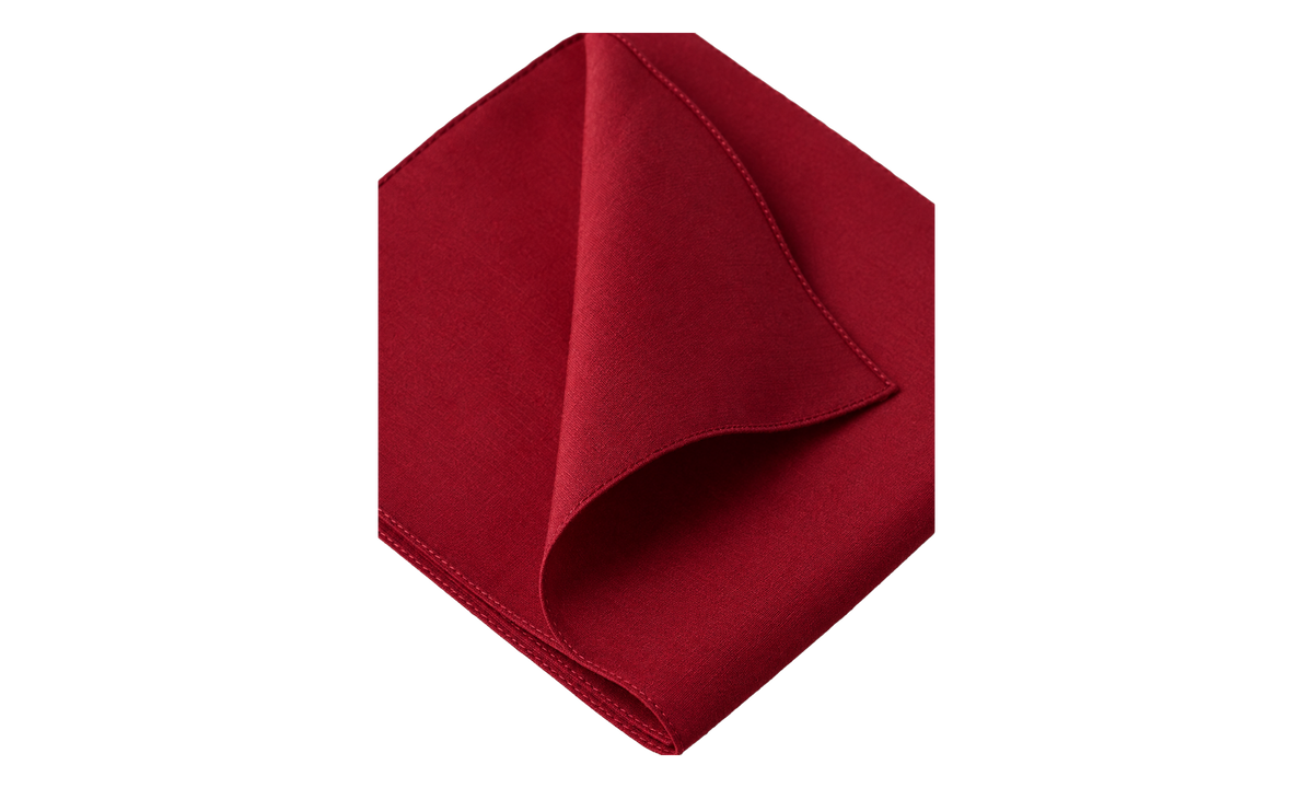 Cotton Pocket Square "Red" BRUN2625