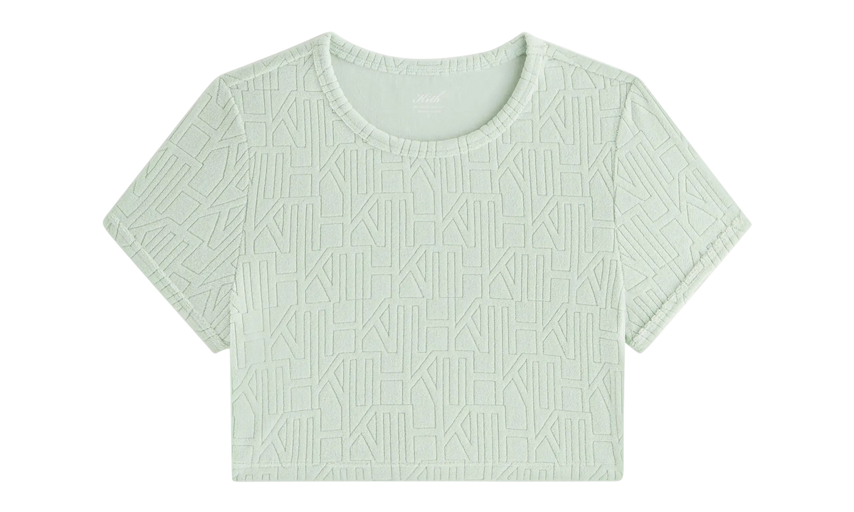 Yeni Monogram Towel Ringer Tee WMNS "Green" khw030572 4008