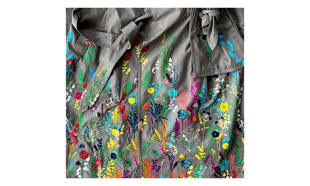 Flower Embroidered Trench Jacket "Beige" RM201 TYC HIC82E
