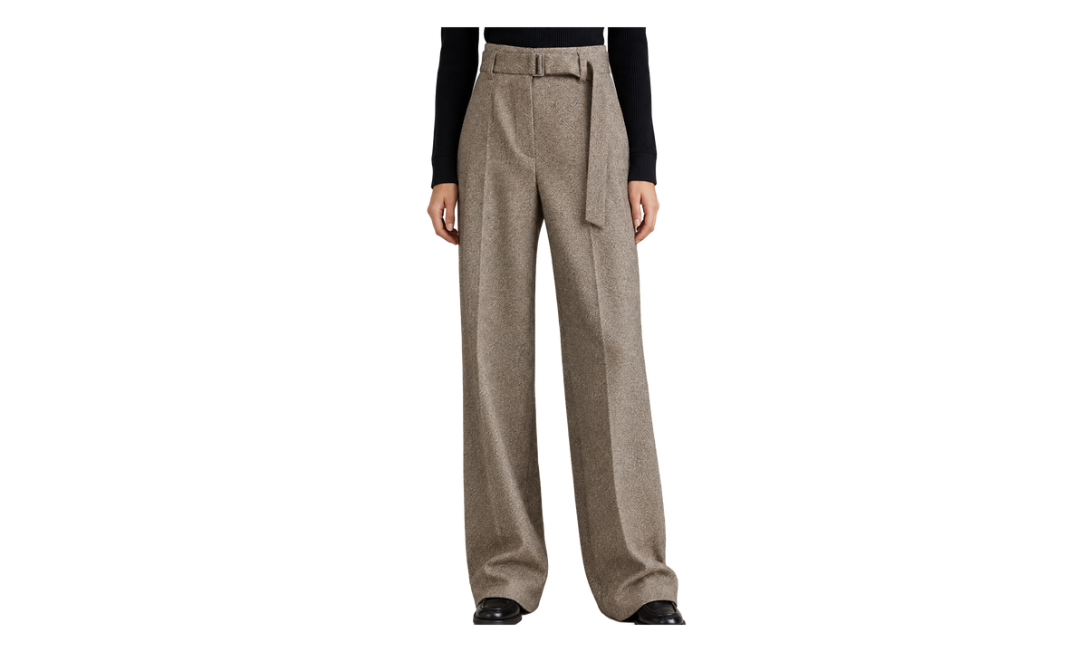 Wool Blend Wide-Leg Trousers WMNS "Brown" BRUN2887