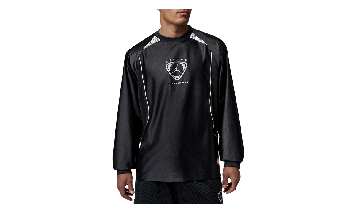 Jordan Brooklyn Long-Sleeve Goalie Top "Black / White / Metallic Silver" IM8995 010