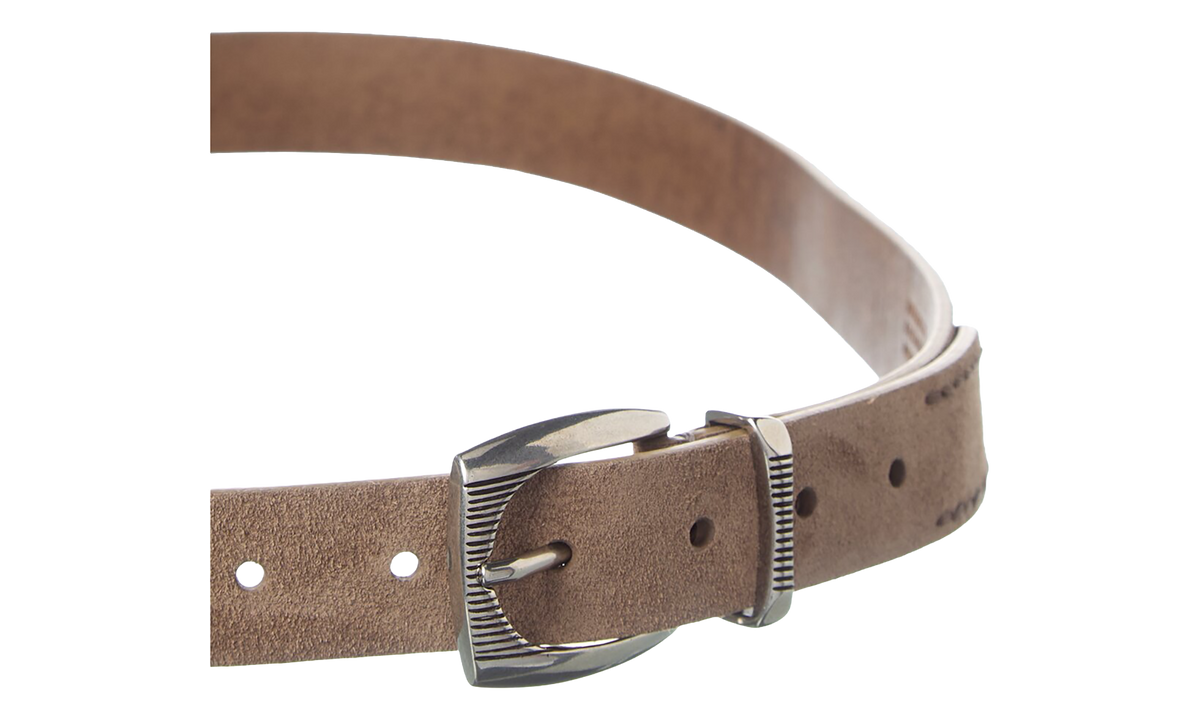 Suede Leather Belt "Mud Evergreen" BRUN2613