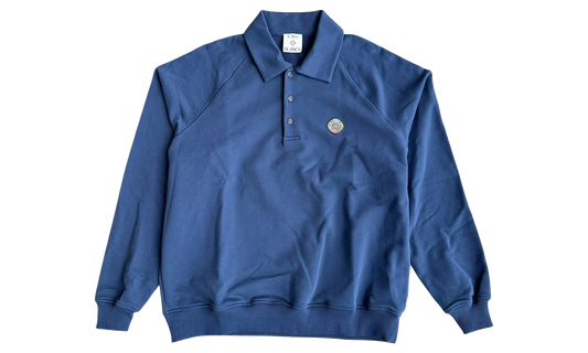 Navy Loopback Collar Sweatshirt "Blue" M AW25 JTP 409 01