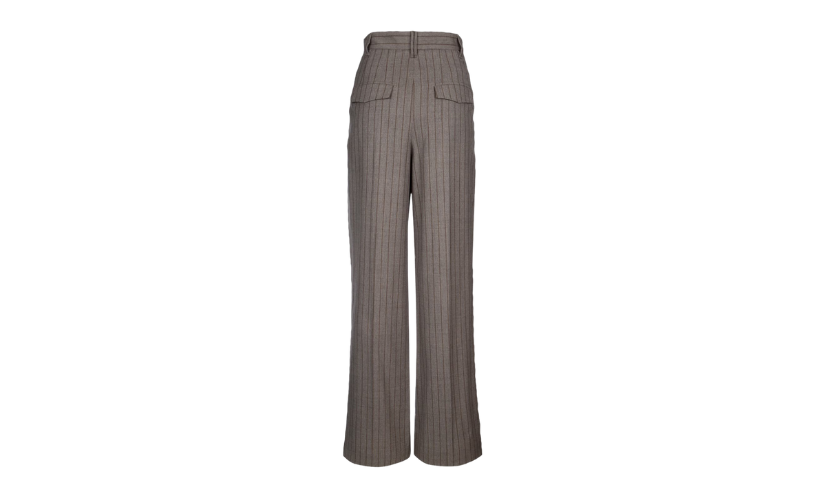 Wool Wide Leg Trousers WMNS "Taupe" BRUN2784