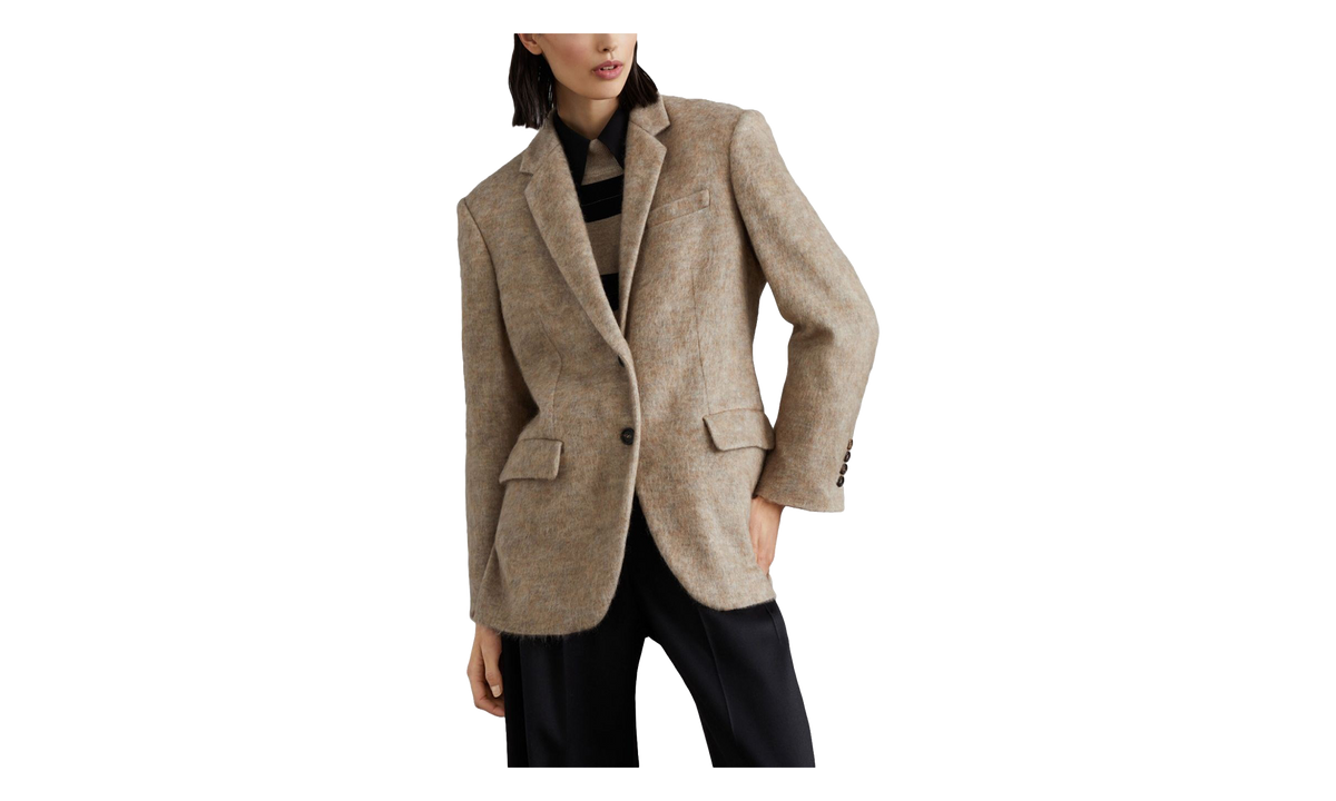 Wool Blend Tailored Jacket WMNS "Warm Brown" BRUN2796