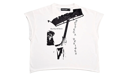 Fire Of Desires Cutoff Tee "White" BD056