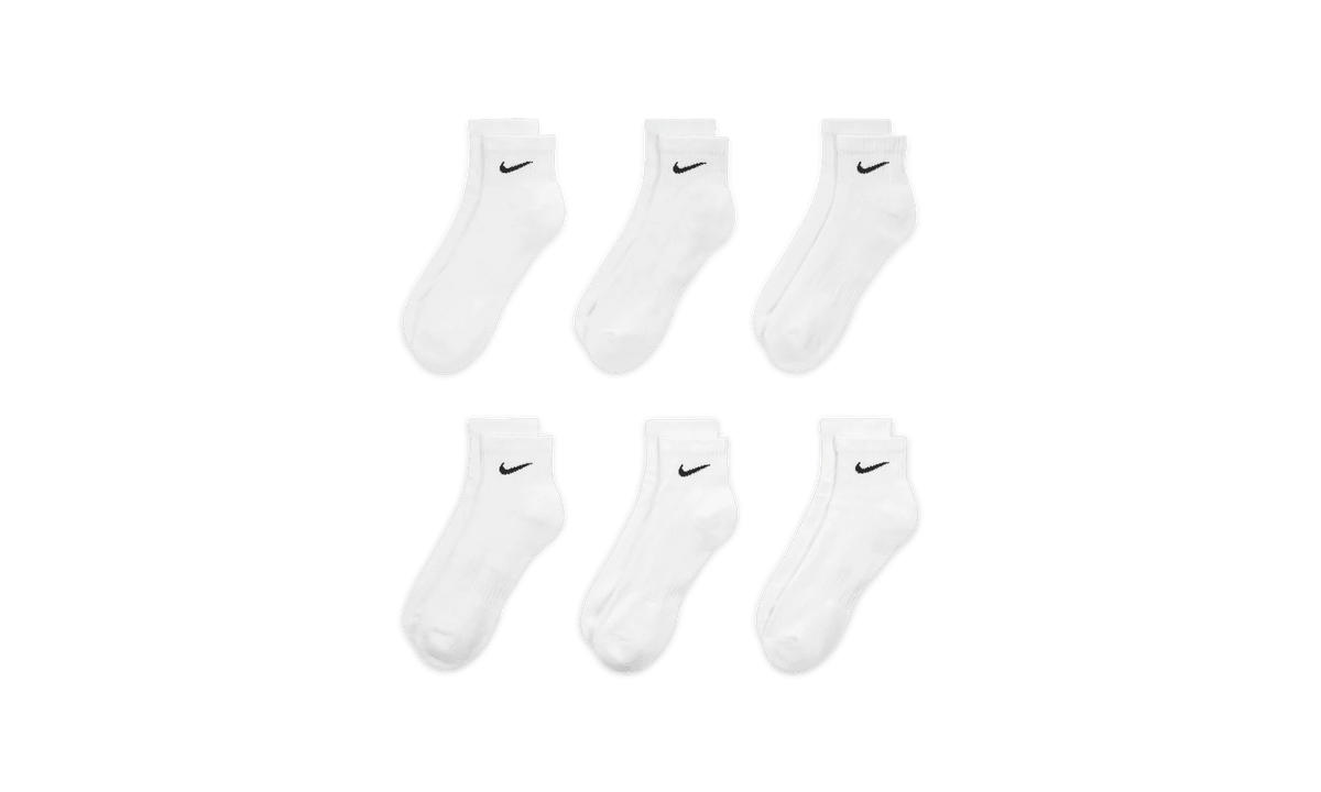 Everyday Cushioned Training Ankle Socks (6 Pairs) "White" SX7669 100