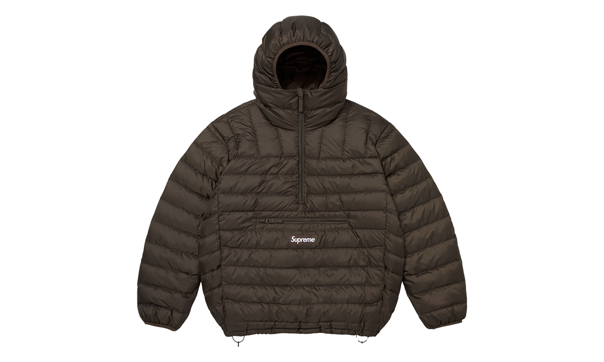 Micro Down Half Zip Hooded Pullover "FW26 - Dark Brown" SU28908