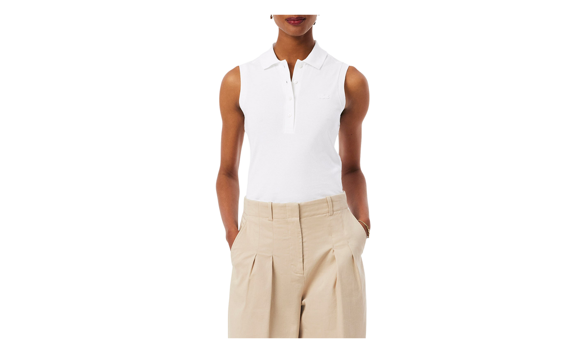 Slim Fit L.12.D Sleeveless Stretch Polo "White" PF5445-51-001