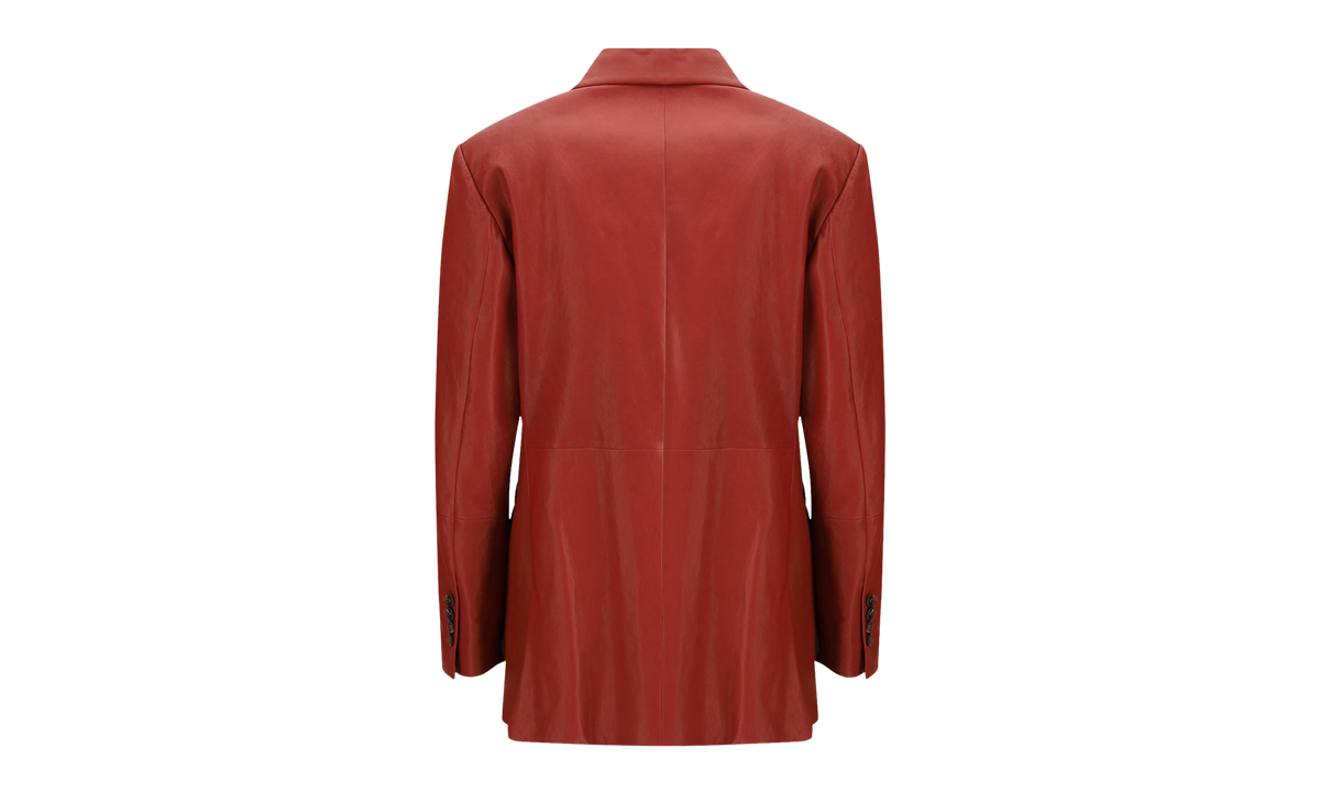 Leather Tailored Blazer WMNS "Brick" BRUN2759