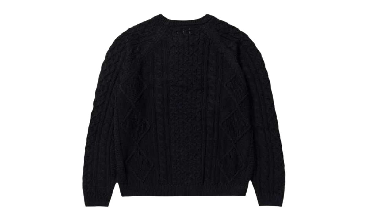 Cable Knit Long-Sleeve Sweater "Black" DQ5176 010
