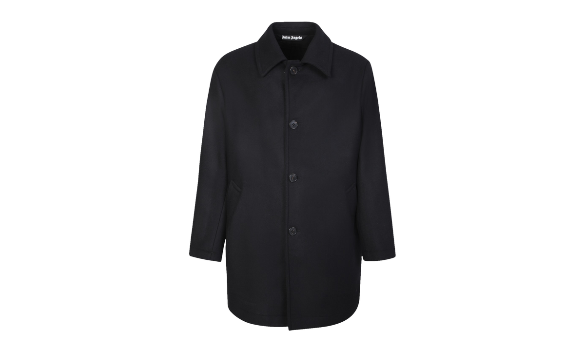 Curved Logo Mens Coat "Black" PMEA187C99FAB0011001