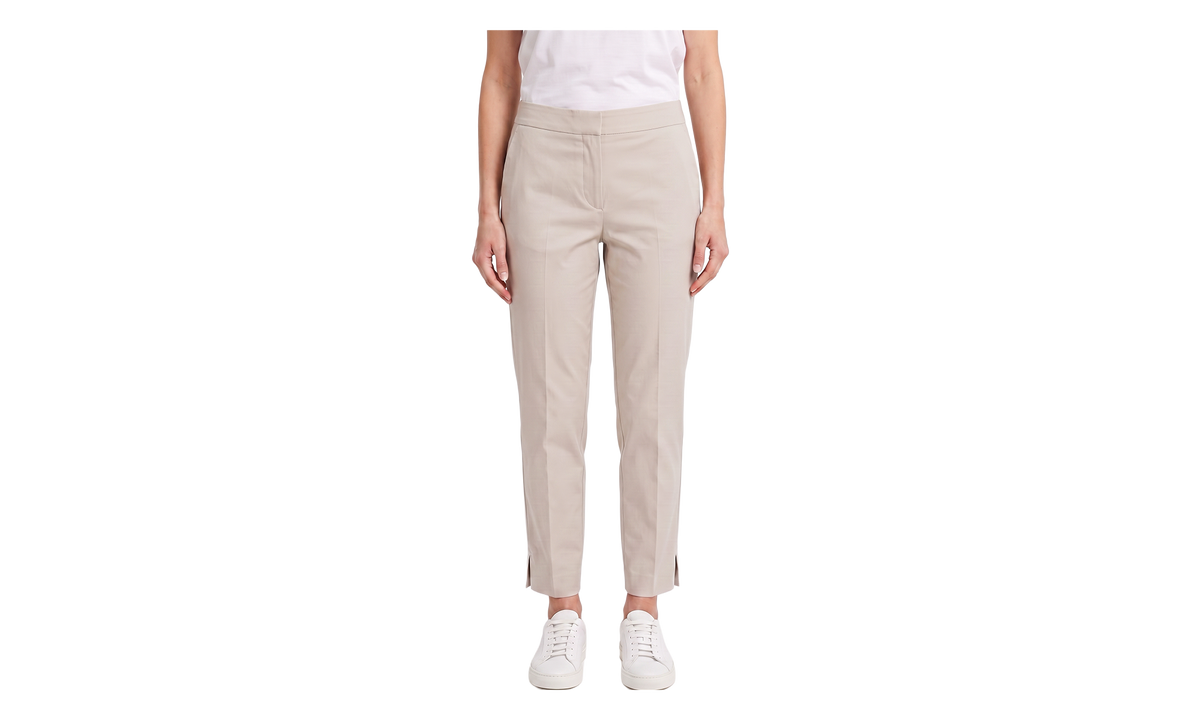 Cotton Cropped Trousers WMNS "Beige" BRUN2643