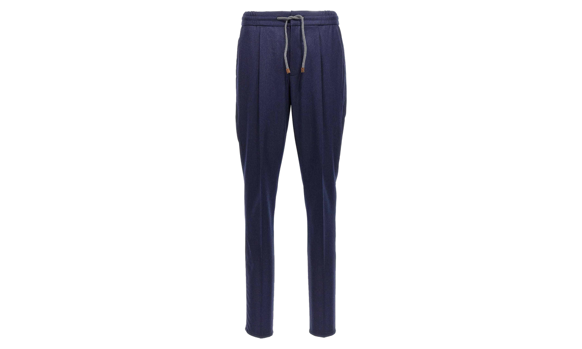 Wool Relaxed Trousers "Navy" BRUN2669