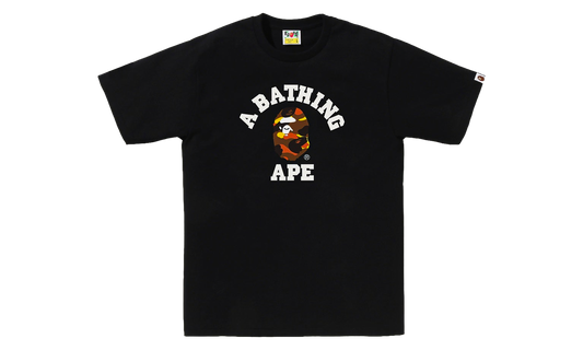 1st Camo College Tee Tee "Black / Orange" BAPE132