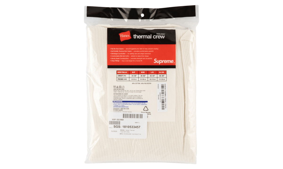 Hanes Thermal Crew "FW18" SU5829