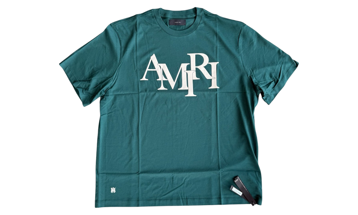 Staggered Logo Tee "Green / White" PS24MJL015 428