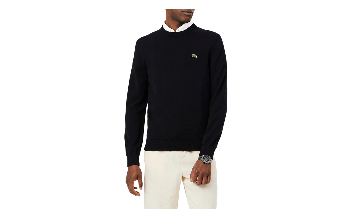 Crew Neck Cotton Sweater "Black" AH1985 51 031