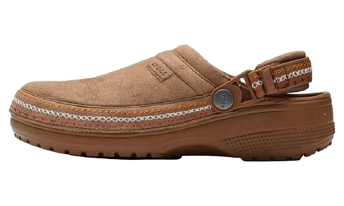 Crafted Vegan Suede Stitch Clog "Sepia" 214048 2EY