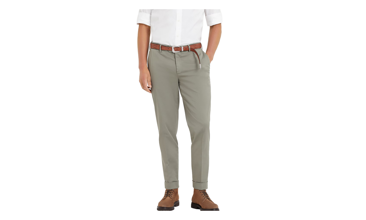 Cotton Tapered Trousers "Military" BRUN2873
