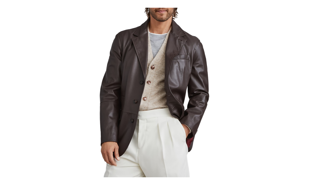 Leather Blazer "Dark Brown" BRUN2959