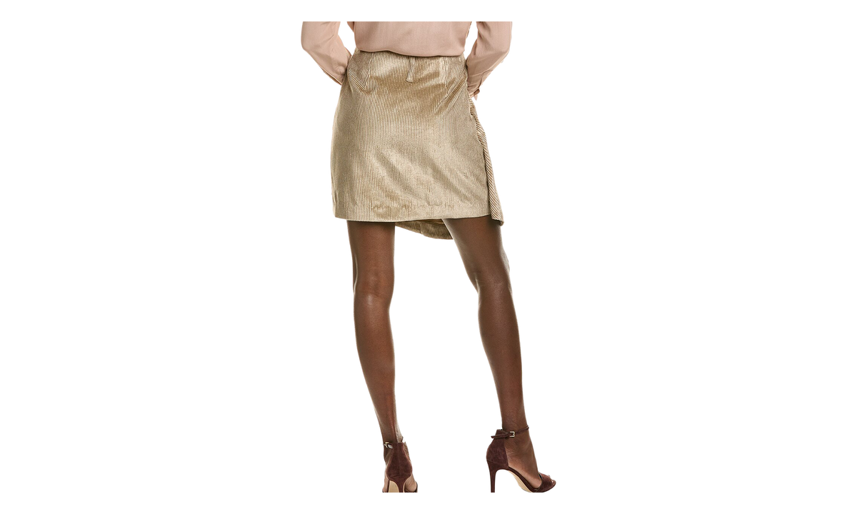 Tone Pleated Mini Skirt WMNS "Gold" BRUN2771