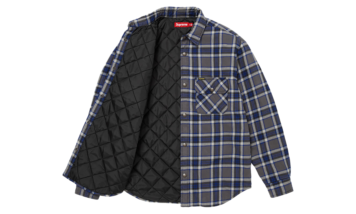 Quilted Lined Flannel Snap Shirt "FW26 - Black" SU28917