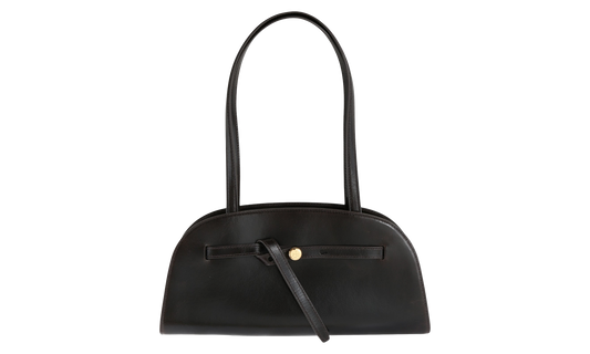 Romy Distressed East West Bauletto Bag "Dark Brown" 188517 200