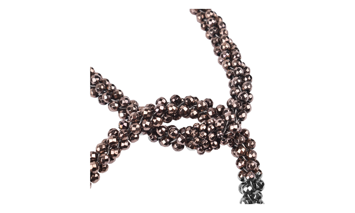 Hematite Chain Link Choker WMNS "Brown" BRUN2665