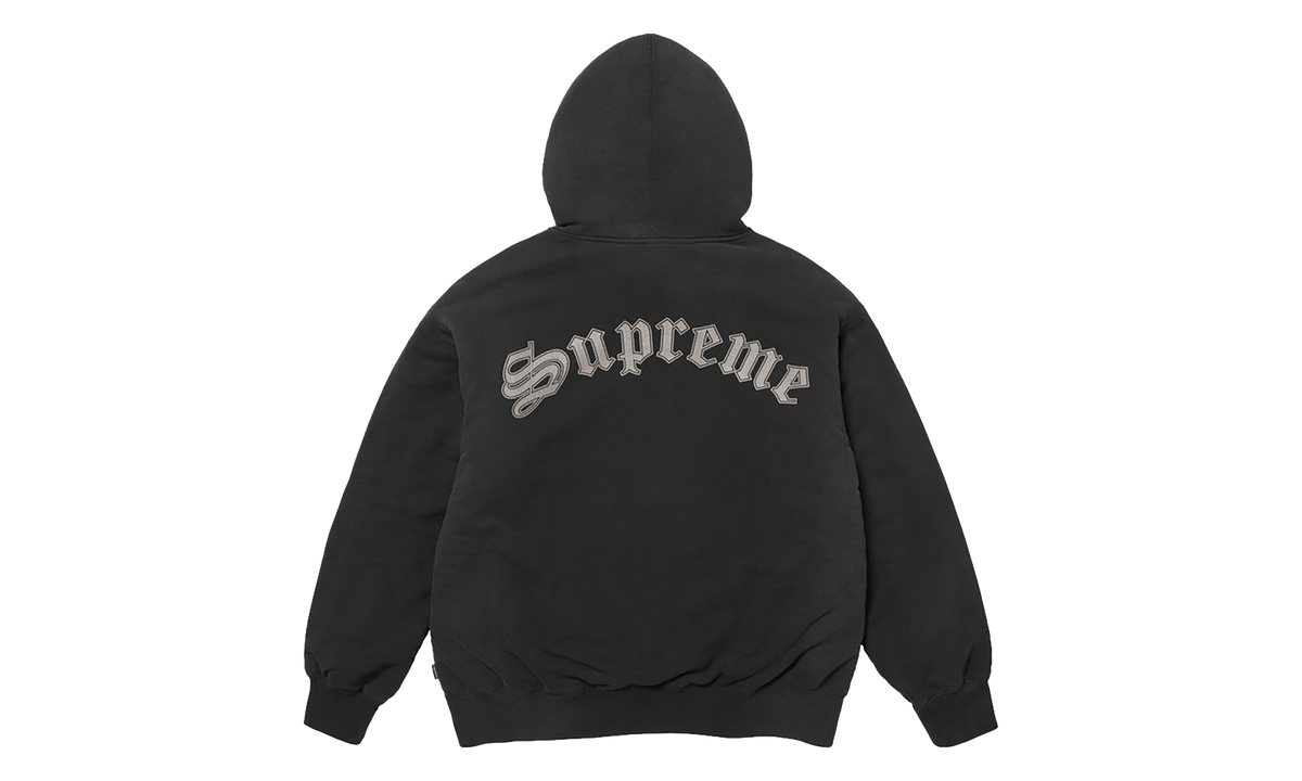 Shearling Lined Zip Up Hooded Sweatshirt "FW26 - Black" SU29069