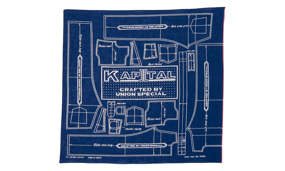 Fastcolor Selvedge Bandana (Barbie Pattern) "Navy" EK 1713BA NAVY