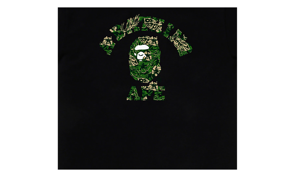 Palm Resort Camo College Tee "Black / Green" BAPE129