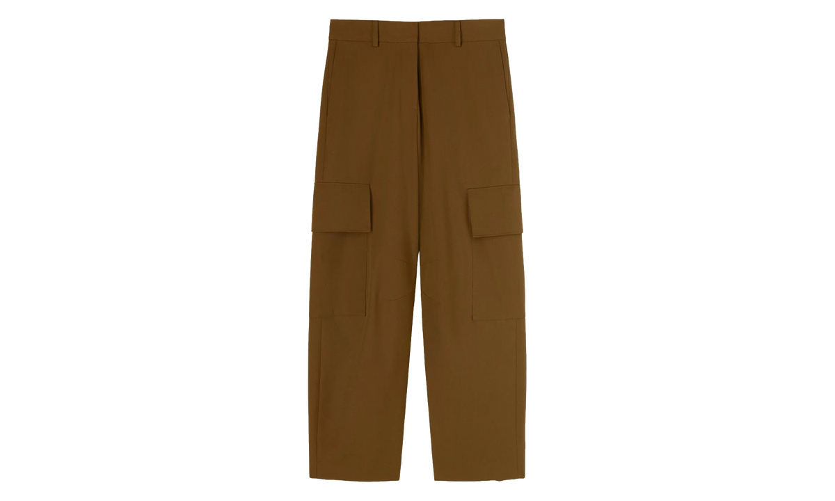 Tapered Cargo Trousers "Olive Brown" PWCA128F23FAB0016010