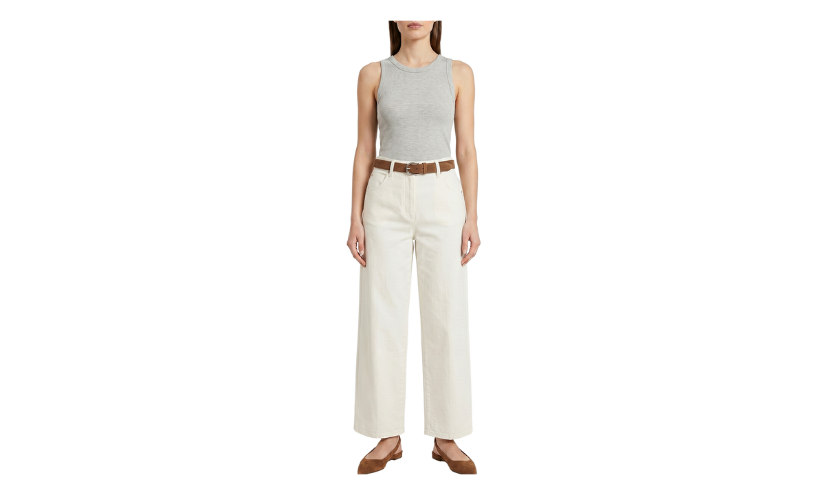 Wide Leg Trousers WMNS "Off White" BRUN2636