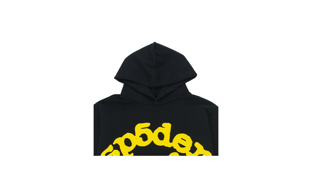 Sp5der Beluga Hoodie "Onyx/Yellow" M01SS001BGBY