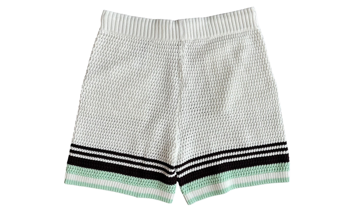 Tennis Cotton Crochet Shorts "White" M AW25 KW 988 02 EX CE