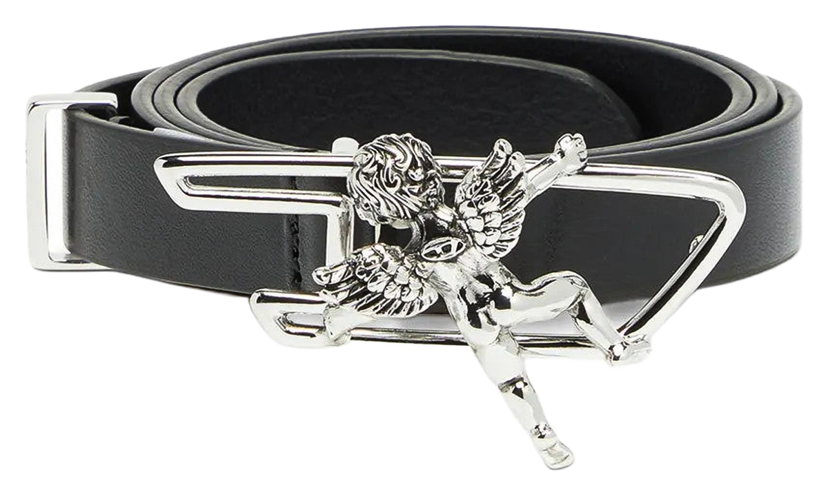 Cherub D Outline Buckle 2CM Leather Belt "Black" X10968 P9502 T8013