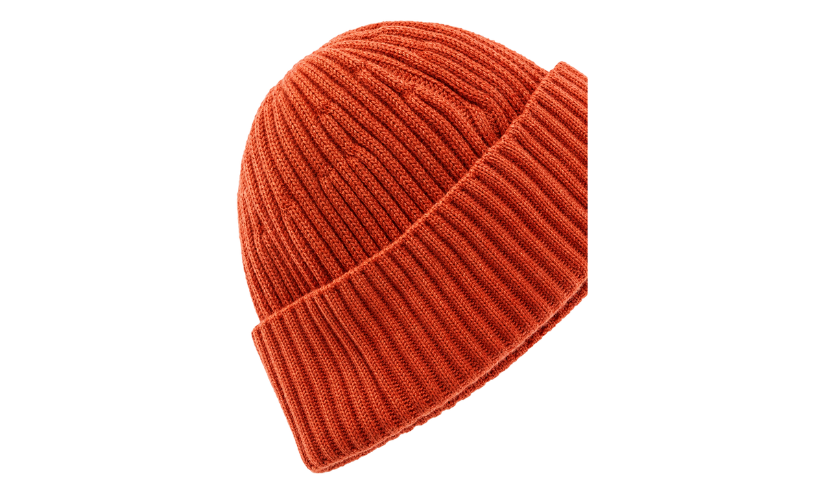 Wool Ribbed Knit Hat "Carrot" BRUN2619