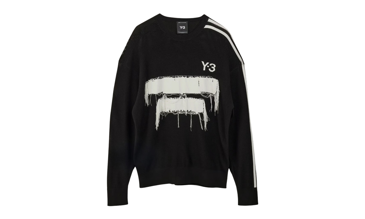 Y-3 Graphic Knit Crew Sweater "Black" JN4873