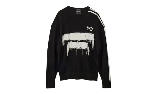 Y-3 Graphic Knit Crew Sweater "Black" JN4873
